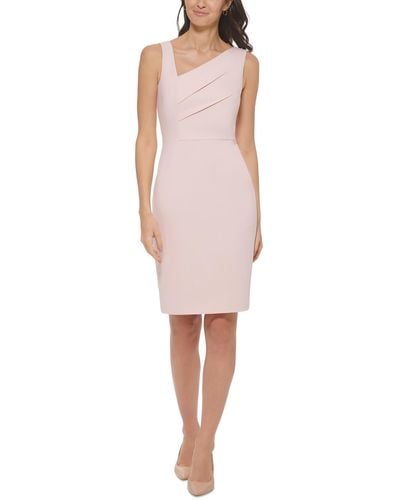 Calvin Klein Petites Business Short Sheath Dress - Pink