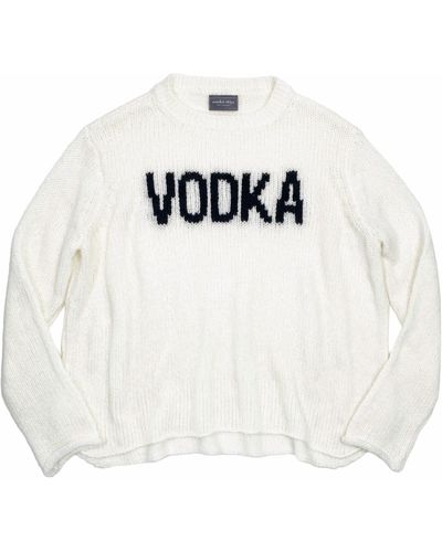Wooden Ships Vodka Crewneck Sweater In White