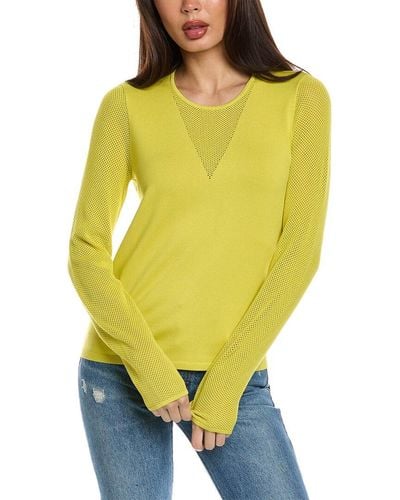 St. John Mesh Knit Sweater - Yellow