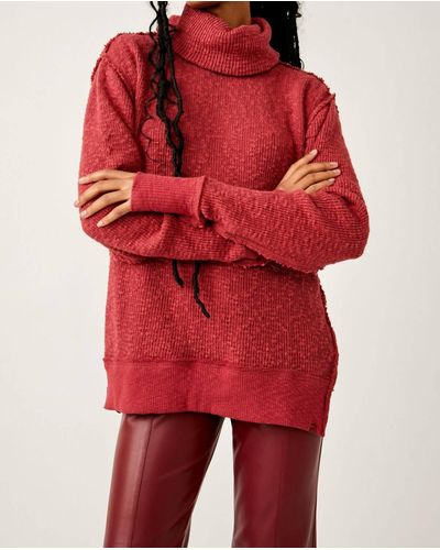 Free People Tommy Turtleneck Sweater - Red