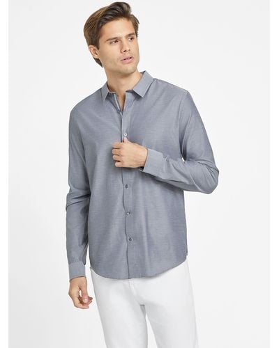 Guess Factory Greyson Jacquard Shirt - Blue