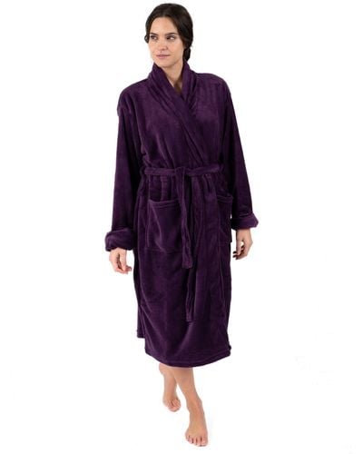Leveret Fleece Robe - Purple