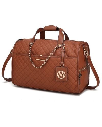 MKF Collection by Mia K Lexie Vegan Leather Duffle - Brown