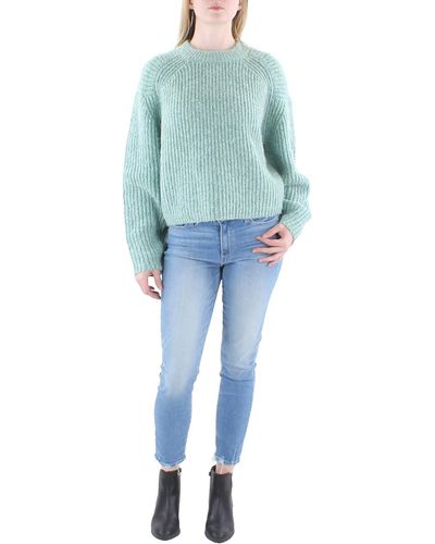 Rebecca Minkoff Wool Blend Button Down Cardigan Sweater - Blue