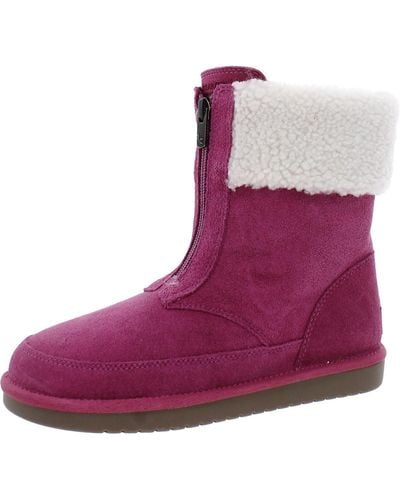 Koolaburra Lytta Suede Round Toe Winter & Snow Boots - Purple