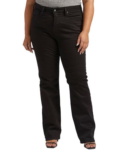 Silver Jeans Co. Plus High Rise Infinite Fit Bootcut Jeans - Black