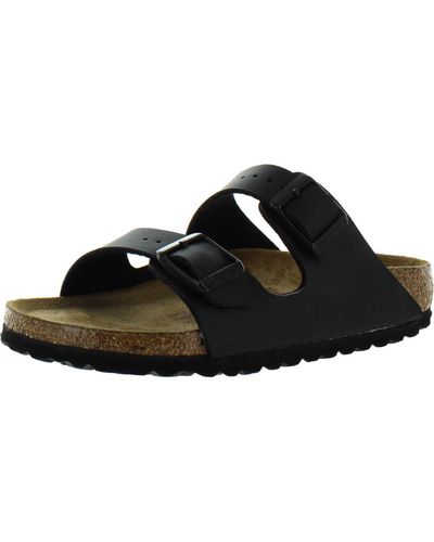 Birkenstock Arizona Leather Soft Footbed Footbed Sandals - Black