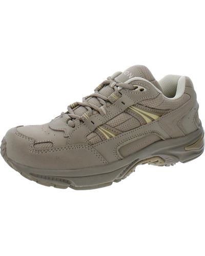 Vionic Walker Leather Walking Athletic And Training Shoes - Gray