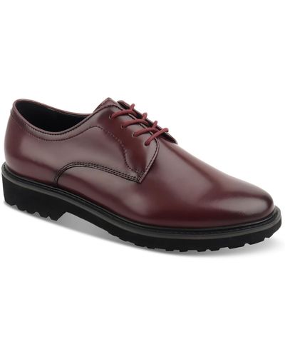 INC Callan Leather Lace-up Oxfords - Brown