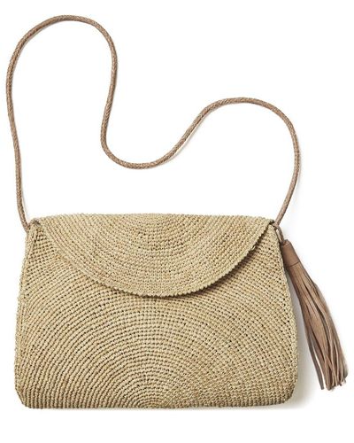 Mar Y Sol Leah Raffia Shoulder Bag - Natural