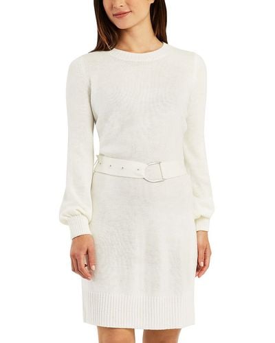 Bcx Juniors Knit Mini Sweaterdress - White