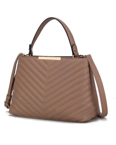 MKF Collection by Mia K Dakota Satchel Handbag For - Brown