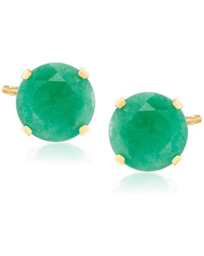 Ross-Simons Emerald Martini Stud Earrings - Green