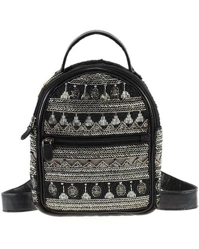 Mary Frances Kismet Beaded Mini Backpack - Black