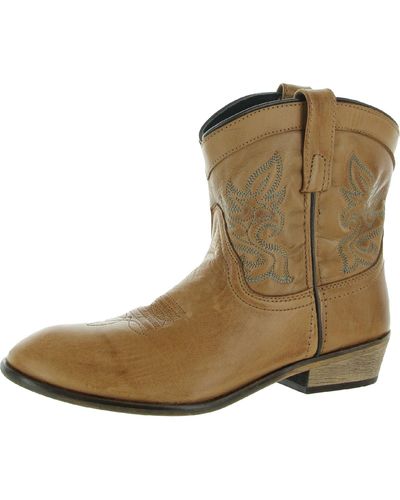 Dingo Leather Ankle Cowboy - Brown