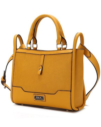 MKF Collection by Mia K Melody Vegan Leather Tote Handbag For - Orange