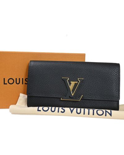 Louis Vuitton Portefeuille Capucines Leather Wallet (pre-owned) - Blue