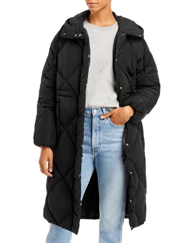 OOF WEAR Winter Hooded Puffer Coat - Black