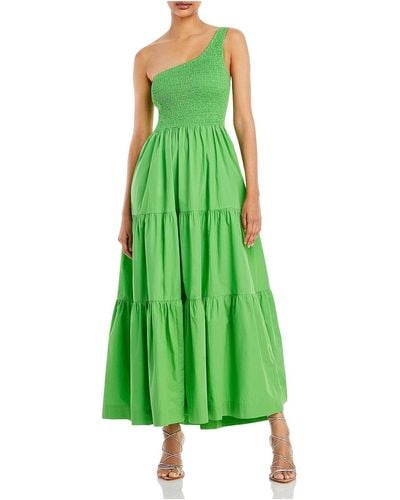 SWF Cotton One Shoulder Maxi Dress - Green