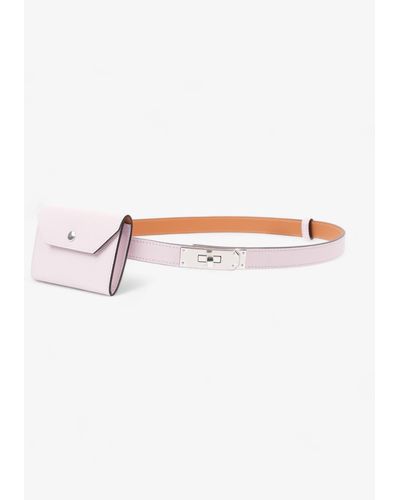 Hermès Kelly Pocket 18 Belt Pale Calfskin Leather - Pink