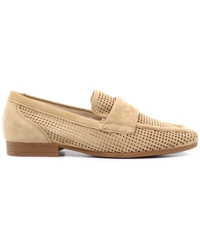 Gabor Perforated Loafer - Natural