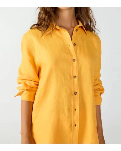 Sanctuary Relaxed Linen Shirt - Yellow