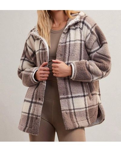Z Supply Cross Country Plaid Jacket - Brown