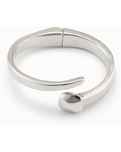 Uno De 50 New Nail Bracelet In Silver - White