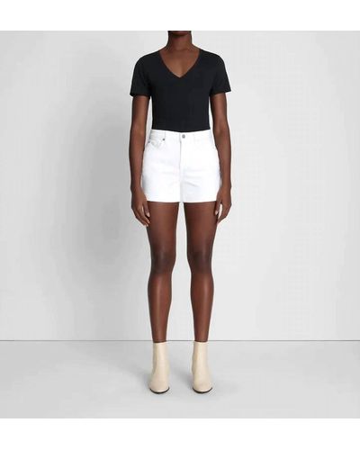 7 For All Mankind Mid Roll Short - White