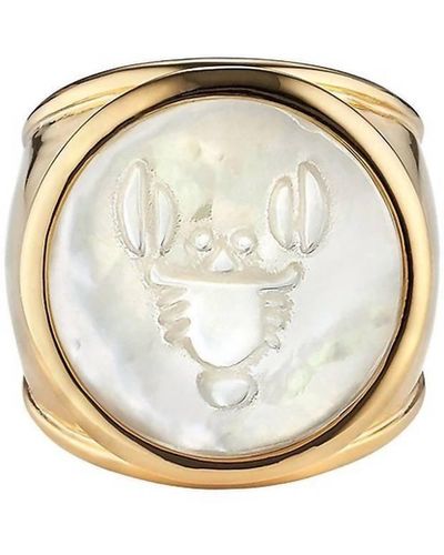 Asha Cancer Zodiac Ring - Metallic