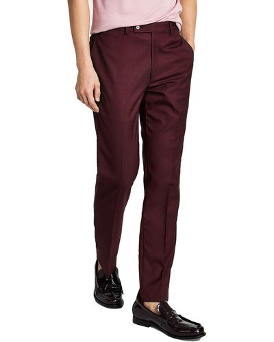 Calvin Klein Slim Fit Nylon Dress Pants - Purple