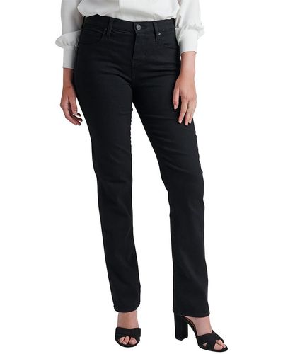 Jag Jeans Ruby Mid-rise Stretch Straight Leg Jeans - Black