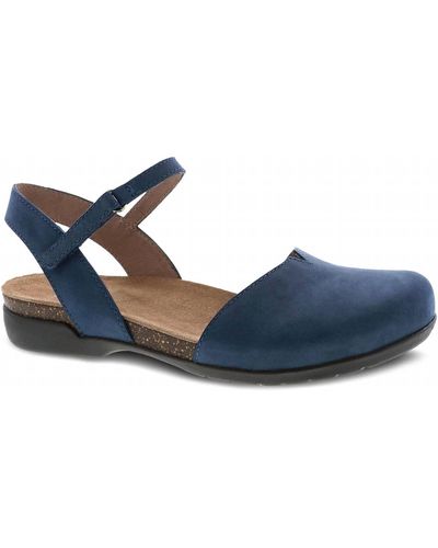 Dansko Rowan Nubuck Sandals - Blue