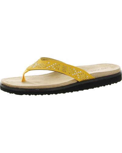 Easy Street Stevie Padded Insole Flats Flip-flops - Yellow