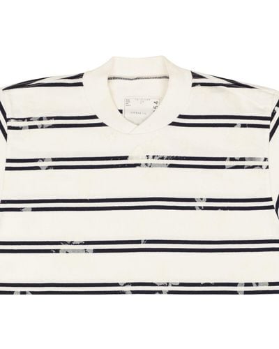 Sacai Dixie Stripe T-shirt - White/navy