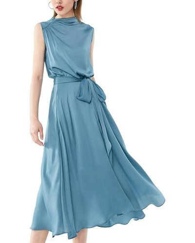 ONEBUYE Midi Dress - Blue