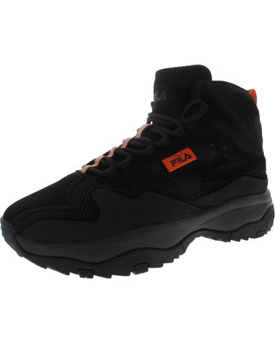 Fila Ranger Leather Metallic Hiking Boots - Black