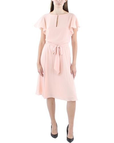 Lauren by Ralph Lauren Office Business Fit & Flare Dress - Pink