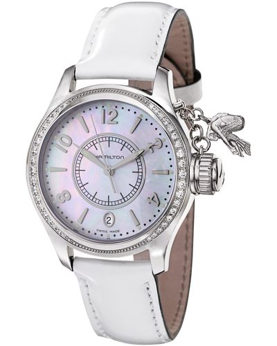 Hamilton 37mm White Quartz Watch H77311615 - Metallic