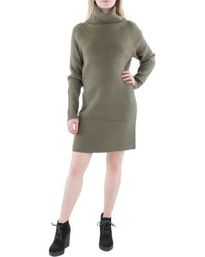 French Connection Katrina Cowl Neck Fitted Sweaterdress - Green