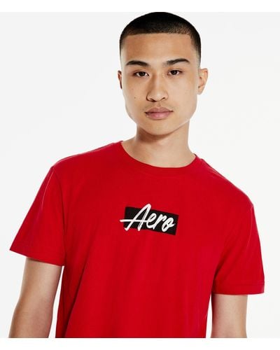 Aéropostale Script Box Logo Graphic Tee*** - Red