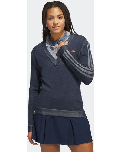 adidas Made To Be Remade V-neck Pullover Sweater - Blue