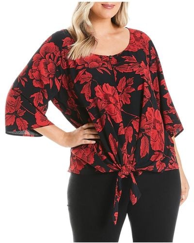 Estelle Polyester Blouse - Red