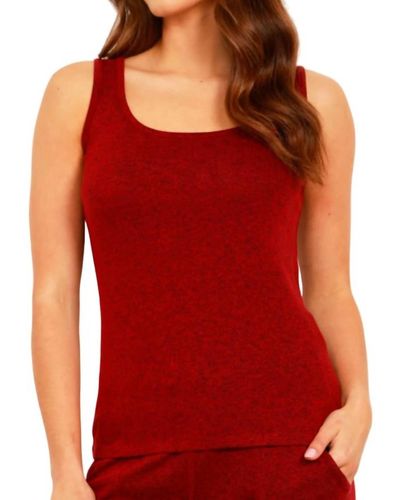 French Kyss Solid Tank Top - Red