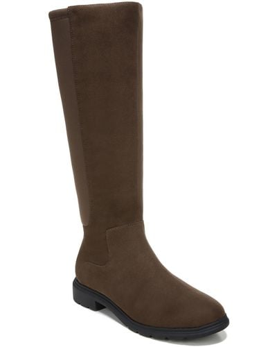 Dr. Scholls New Start Faux Suede Tall Knee-high Boots - Brown
