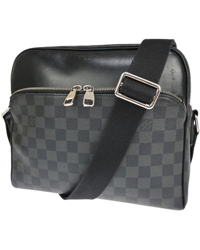 Louis Vuitton Reporter Dayton Canvas Shoulder Bag (pre-owned) - Black