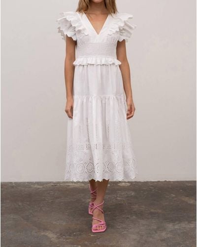 Moon River Midi Dress - White