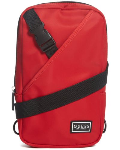 Guess Factory Nylon Sling Bag - Red