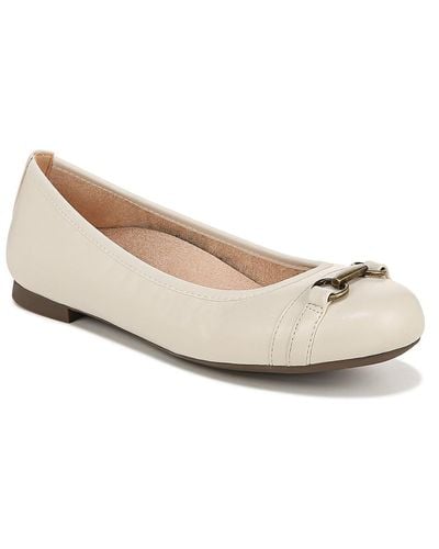 Vionic Delanie Leather Slip-on Ballet Flats - White