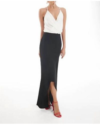 Krisa Ruffle High Low Maxi Skirt In Black